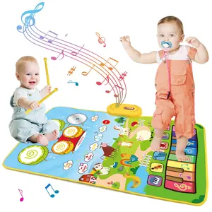 Multifunctional Touch Jazz Drum Music Mat, 1 Count Electronic Piano Keyboard Pad, Parent-child Interactive Toy, Interesting Gift, Dance Mat