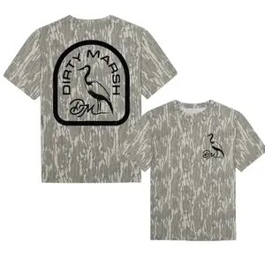 Dirty Marsh Bottomland Mossy Oak Camouflage Tee - Hunting Camo Shirt, Soft Stretch, Men's Casual Streetwear, Gift For Hiking Camping