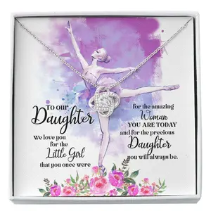 Daughter Necklace, Baller Lover, Ballet Dancer, Ballerina Necklace, Daughter Gift, For The Girl You Once Were Custom Necklace, Beautiful Necklace for Daughter - Perfect Gift for Birthdays, Holidays, or Special Occasions