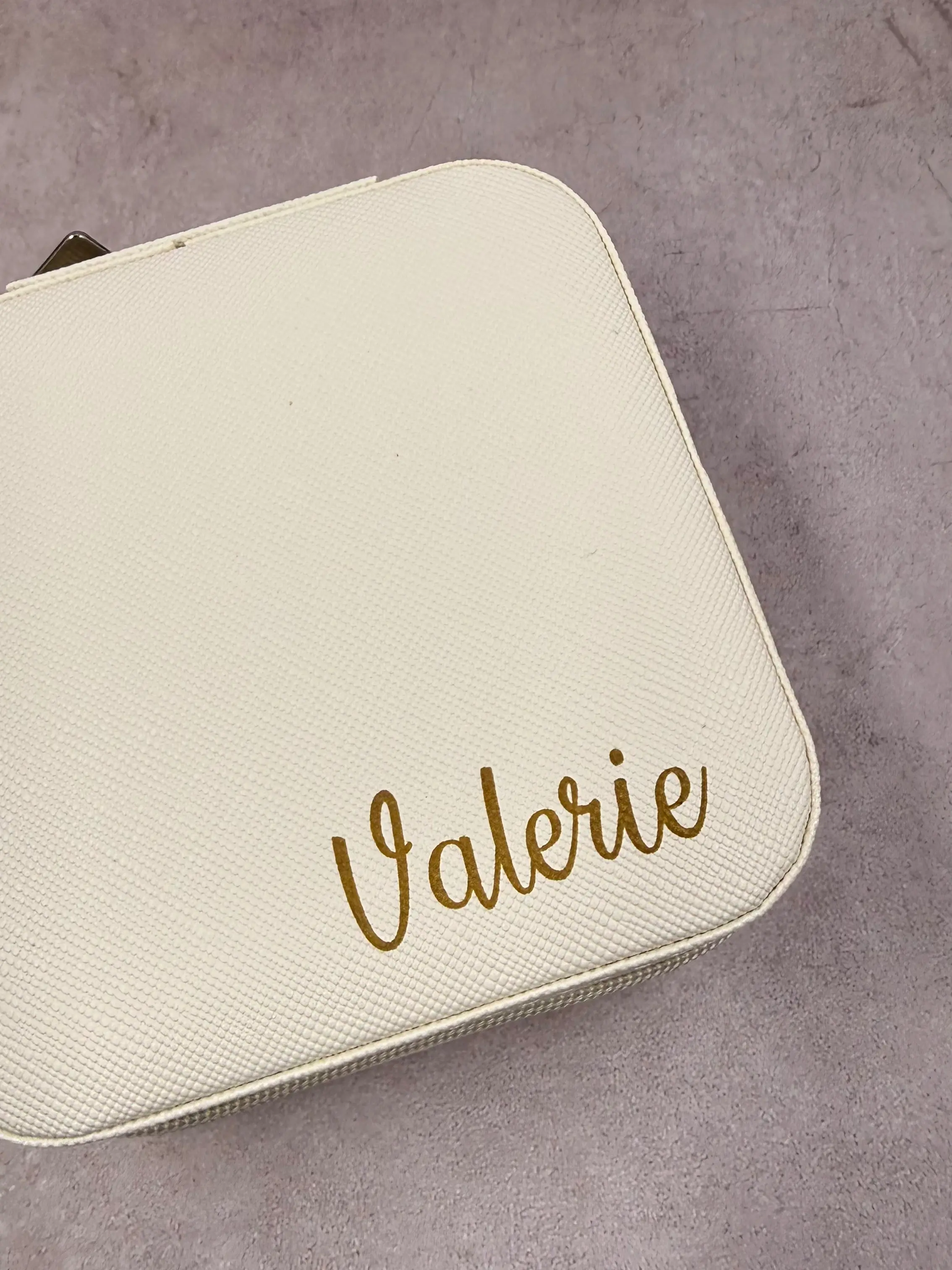 Custom Engraved Mini Leather Jewelry Organizer – Bridesmaid Gift