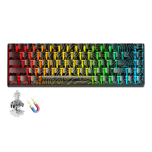 XVX HE68 Gaming Keyboard, Gateron EF Magnetic Pro swtichs, Rapid Trigger Gaming Hall Effect 68% Wired Mechanical Keyboard with IMD-Tech keycaps, RGB Backlit, Adjustable Actuation, Rapid Trigger Mode
