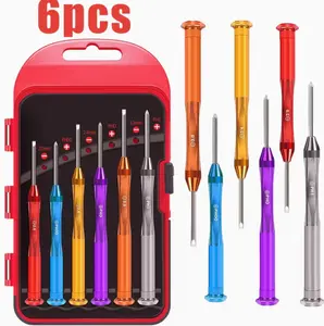 6PC Magnetic Small Screwdriver Set – Precision Mini Flathead & Phillips Screwdrivers for Eyeglasses, Watches, Electronics & Computer Repair | Cool CRV Gadget Tool Gift for Men | Christmas 2024 Ornament & DIY Gifts
