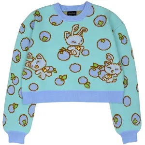 Cropped Baby Aisha Blueberry Sweater