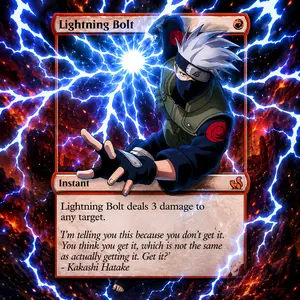 Lightning Bolt – Kakashi Hatake Inspired Custom MTG Proxy Card
