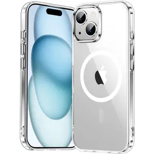 Entronix [Magnetic] Case Compatible with iPhone 15 Plus - [Hard Back] Thick Clear