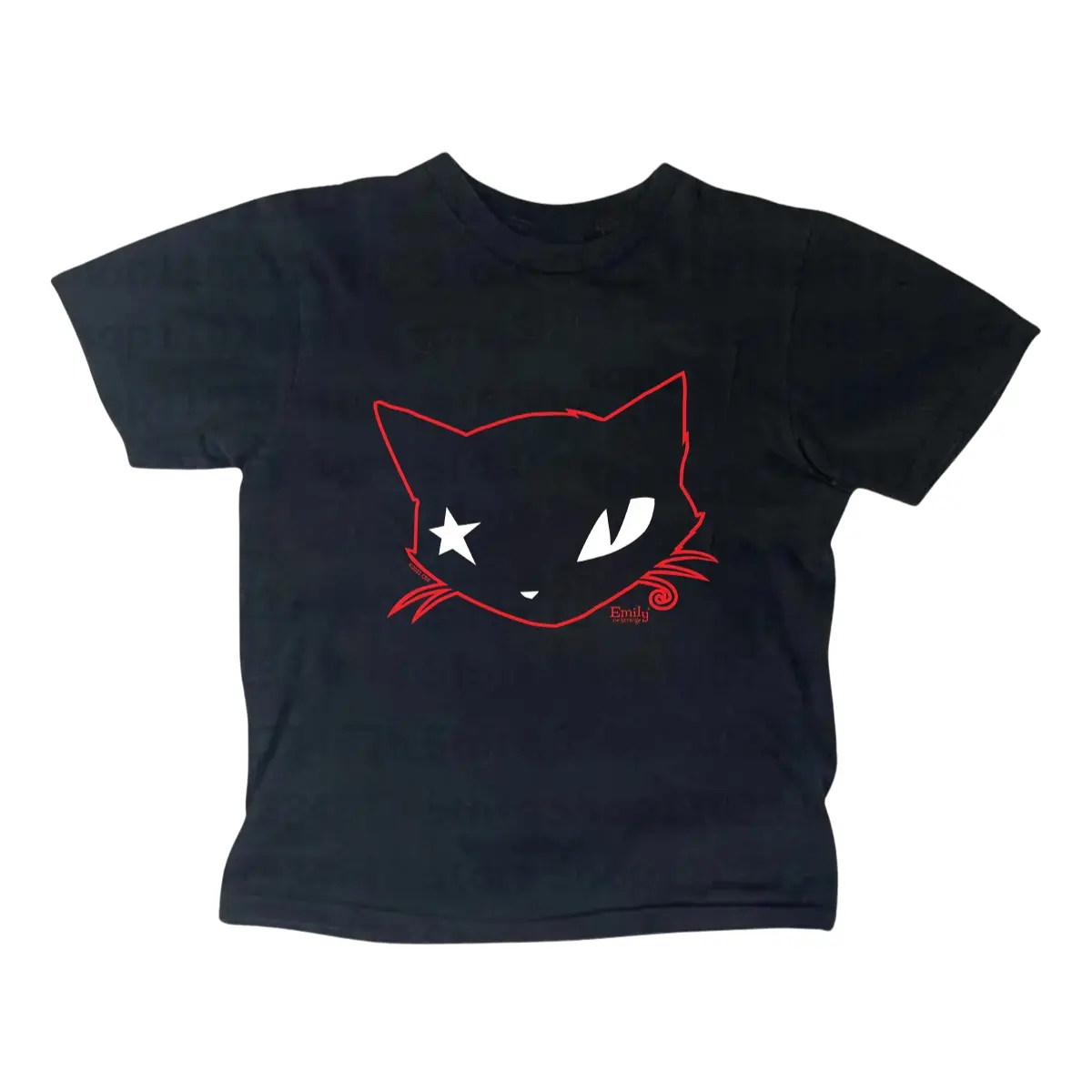 Mystery Black Cat Baby Tee, Gothic Emo Girl, Scene Clothing 2000s, Y2k Top Women Streetwear, Casual Cotton Short Sleeve, Women Fitted T-Shirt