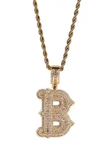 Letter Pendant Necklace Brass Cubic Zirconia Hip Hop Personalized Trendy Daily Wear Jewelry for Women Big Size Two Tones Initial Necklace Brass 18K Gold Plated 5A CZ A-Z Letter Pendant Iced Out Fashion Alphabet Pendant Hip Hop Jewelry Letter Necklaces