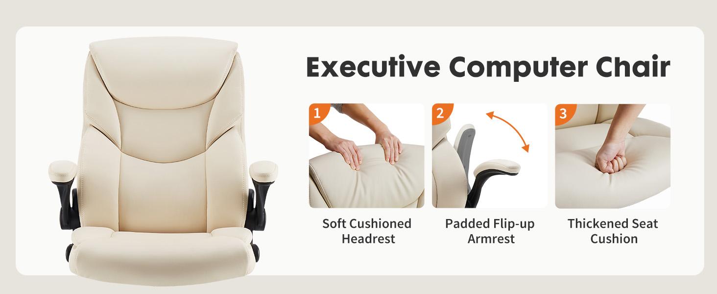 Furnest Indoor Furniture Chairs Computer Gaming Chair, Ergonomic Office Chair Heavy Duty Task Desk Chair with Flip-up Arms, PU Leather, Adjustable Swivel Rolling Chair with Wheels Furnest Indoor Furniture Chairs Computer Gaming Chair, Ergonomic Office Chair Heavy Duty Task Desk Chair with Flip-up Arms, PU Leather, Adjustable Swivel Rolling Chair with Wheels