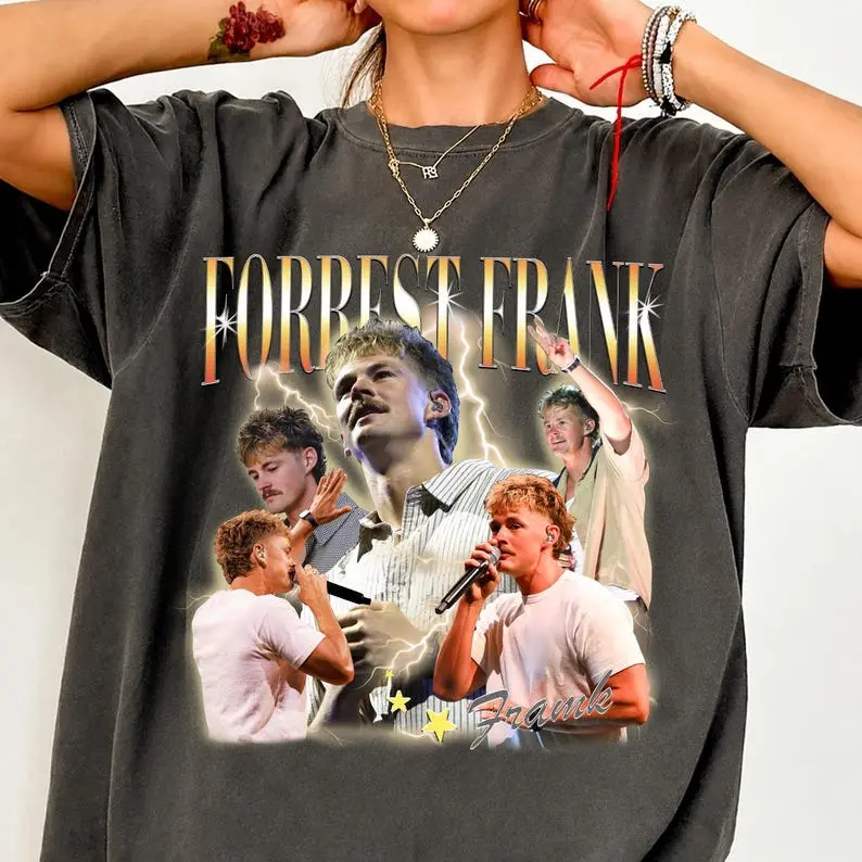 Forrest Frank T-shirt, vintage style, Christian music print, concert motif, faith-inspired gift, unisex top for fans