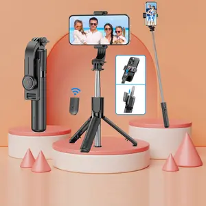 F01 Wireless Bluetooth Remote Tripod Selfie Stick Handheld Adjustable Stabilizer Tripod Phone Stand for iPhone Android