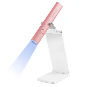 #Summervibes Handheld UV Light for Gel Nails, Portable UV Nail Lamp with Stand, Rechargeable Mini LED Nail Lamp Nail Dryer for Fast Curing  Manicure Pink Cutics White
