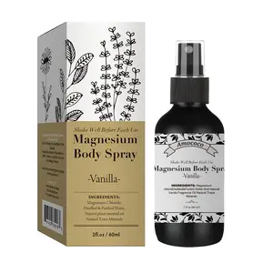 Relaxing Magnesium Oil Spray-60ml UnisexNatural Body Odor Purifier, Alcohol-Free, Hydrating Formula with Calming Lavender & Vanilla Aromas