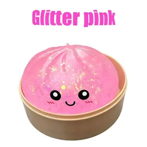 Series Glitter Dumpling Squishy Toy With Steamer, AnxietyRelief, Surprise Unboxing, Perfect GiftChoice