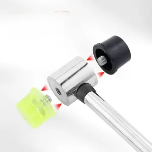 Rubber Mallet Solid Hard Installation Hammer for Floor Tile Laying Tool Non-Marring Tapping Tool DIY  thor hammer window breaker Handle