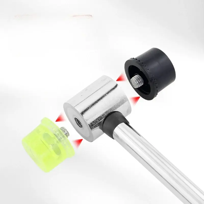 Rubber Mallet Solid Hard Installation Hammer for Floor Tile Laying Tool Non-Marring Tapping Tool DIY  thor hammer window breaker Handle
