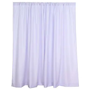 2 Pack 5ftx8ft Lavender Lilac Polyester Backdrop Drape Curtains With Rod Pockets, Event Divider Panels 130GSM