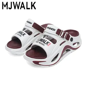 New athletic slide sandals with high rebound, one-piece molded construction, a strong enveloping fit, breathable design that prevents feet from getting stuffy, easy to clean, versatile for any outfit, and arch support.