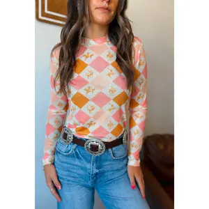 Diamond Bronc Mesh Top