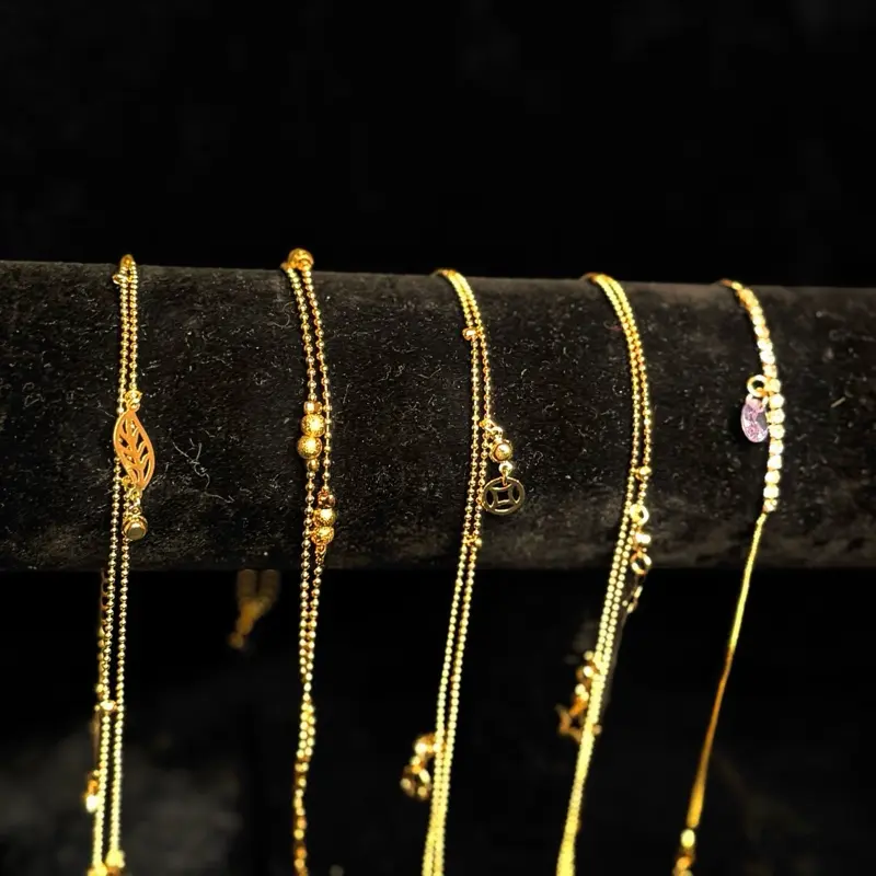 Anklets adjustable and non tarnishing