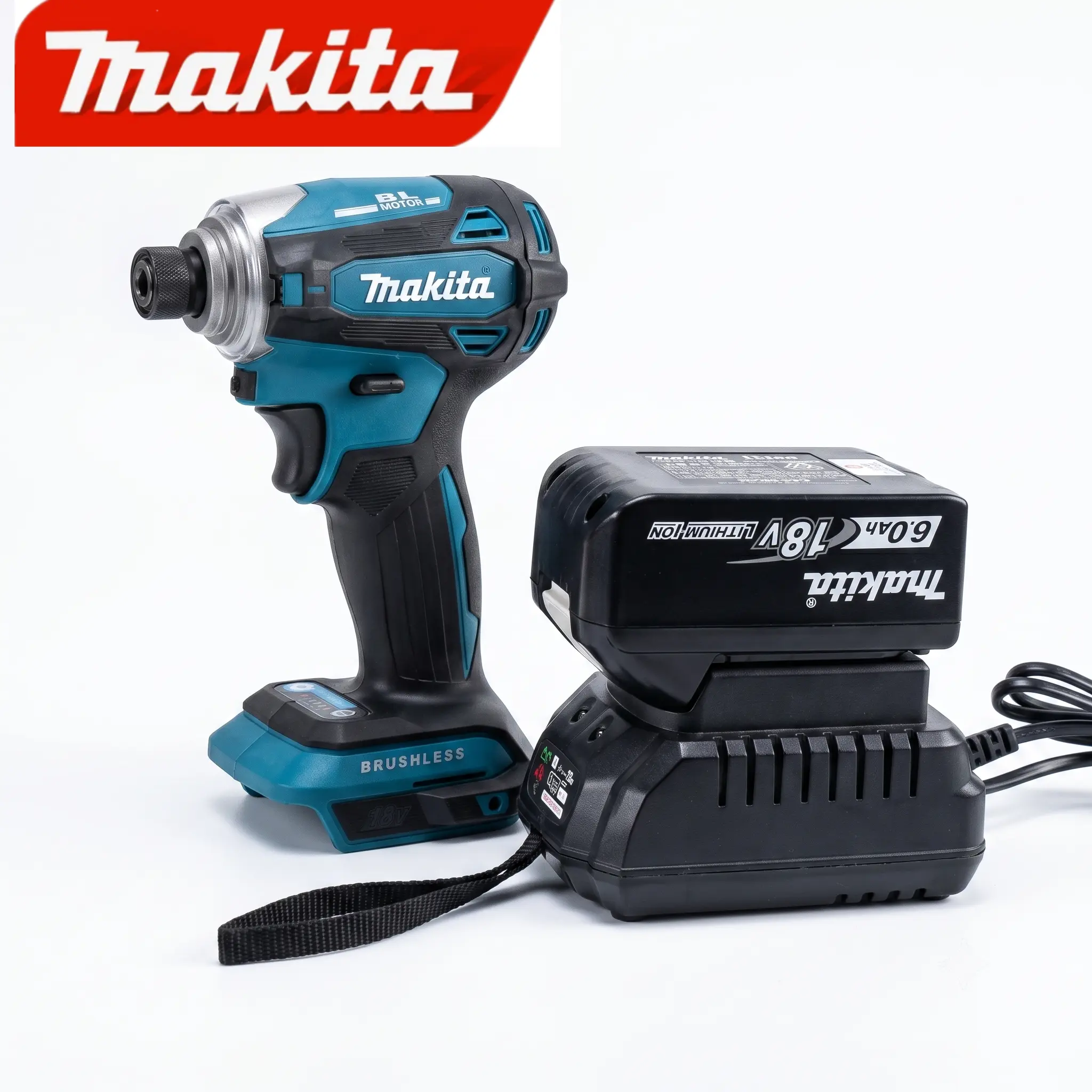 Makita DTD172 18V LXT BL Brushless High Torque Impact Drill/Driver (180Nm), Cordless Tool with Wood Drilling, Bolting & T-Mode, Rechargeable Hand Hardware for Tool Kits with Efficient Performance & Convenient Repeated Use, Brushless Motor