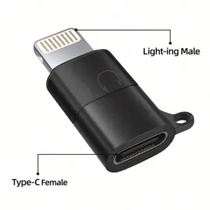 Lightning to Type-C Adapter, Fast Charging Support, Pd Fast Charge, Earphone Jack, Compatible with iOS Devices, iPhone, Wireless Microphone, Live Streaming, Cellphone