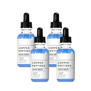 Peptides Serum, Copper Peptides Serum for Face - Tightening, Repairing, Collagen Boosting - with Hyaluronic Acid - Fragrance-Free