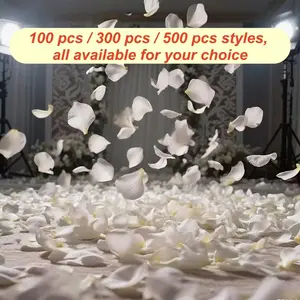 100/300/500 Rose Petals, Decorative Artificial Petals, Artificial Roses, Artificial Flowers for Romantic Nights, Wedding, Events, Parties, Valentine's Day Decor, Romantic Wedding Party Decor, Artificial Flowers Kit