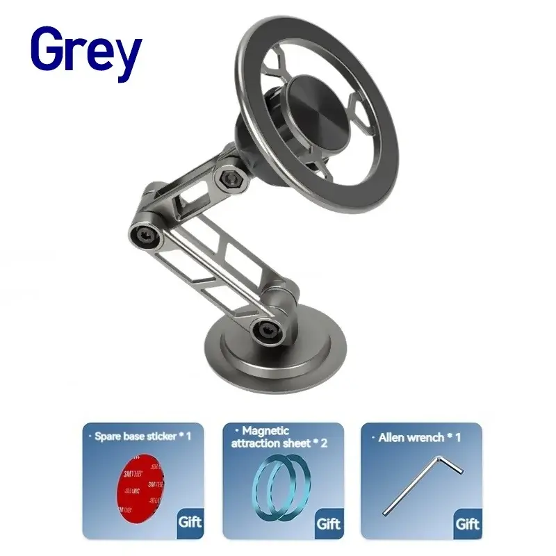 Magnetic Car Phone Holder - 360° Rotatable Folding Dashboard Mount, Easy-Installation Car Accessory for Driving, Universal for iPhone 16/15/14/13/12 Pro Max/X & Samsung, Xiaomi All Smartphones, Phone Holder For Car, Folding Mount