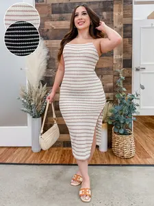 Amaya Striped Knit Midi Dress