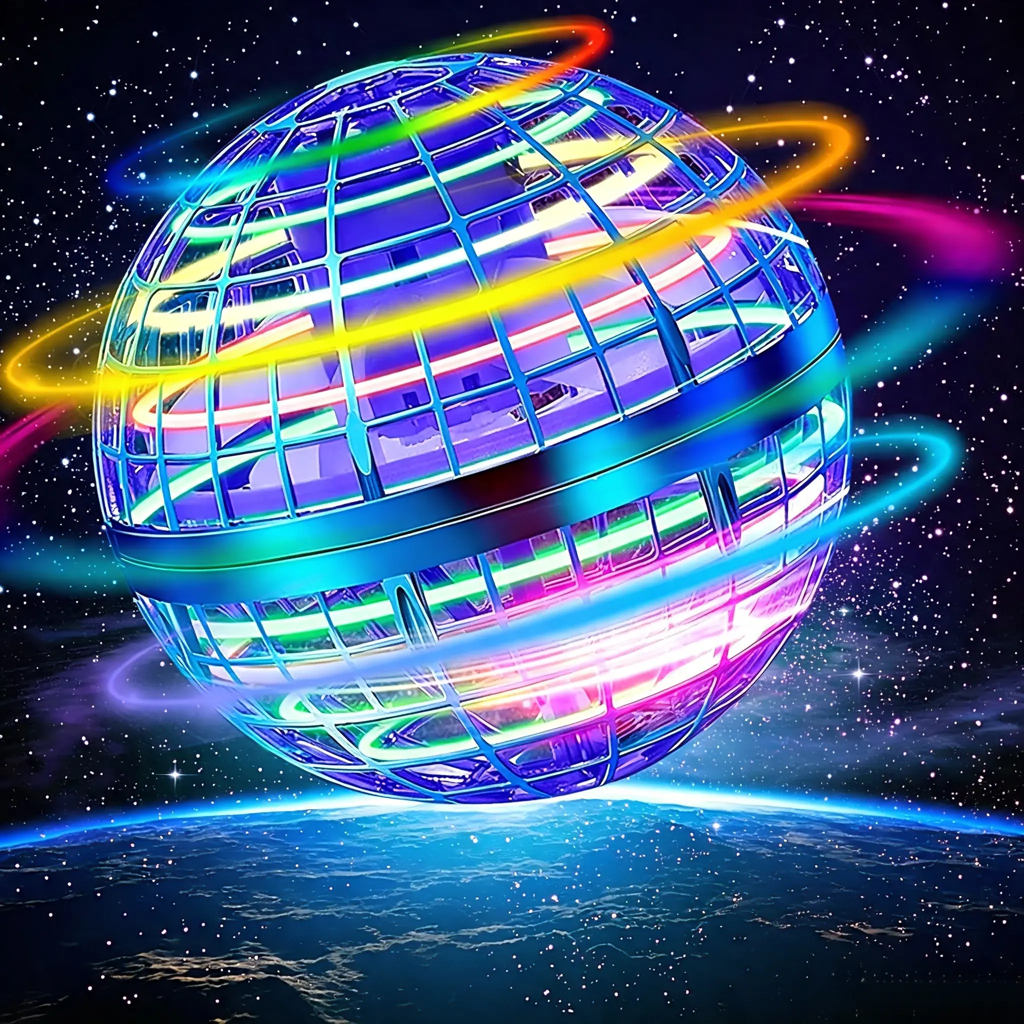 2026 Upgraded Flying Orb Ball Toy, Hover Boomerang Ball Spinner Mini Drone - Magic Floating Galactic Fly Spinning Orb, for for Boys Girls and 6-12 Age Kids : Toys & Games