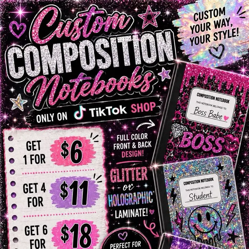 Personalized composition notebook|| live show