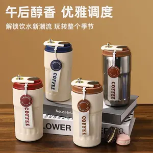 2025 new 316 stainless steel thermos coffee cup smart temperature measurement high-value male and female student water cup