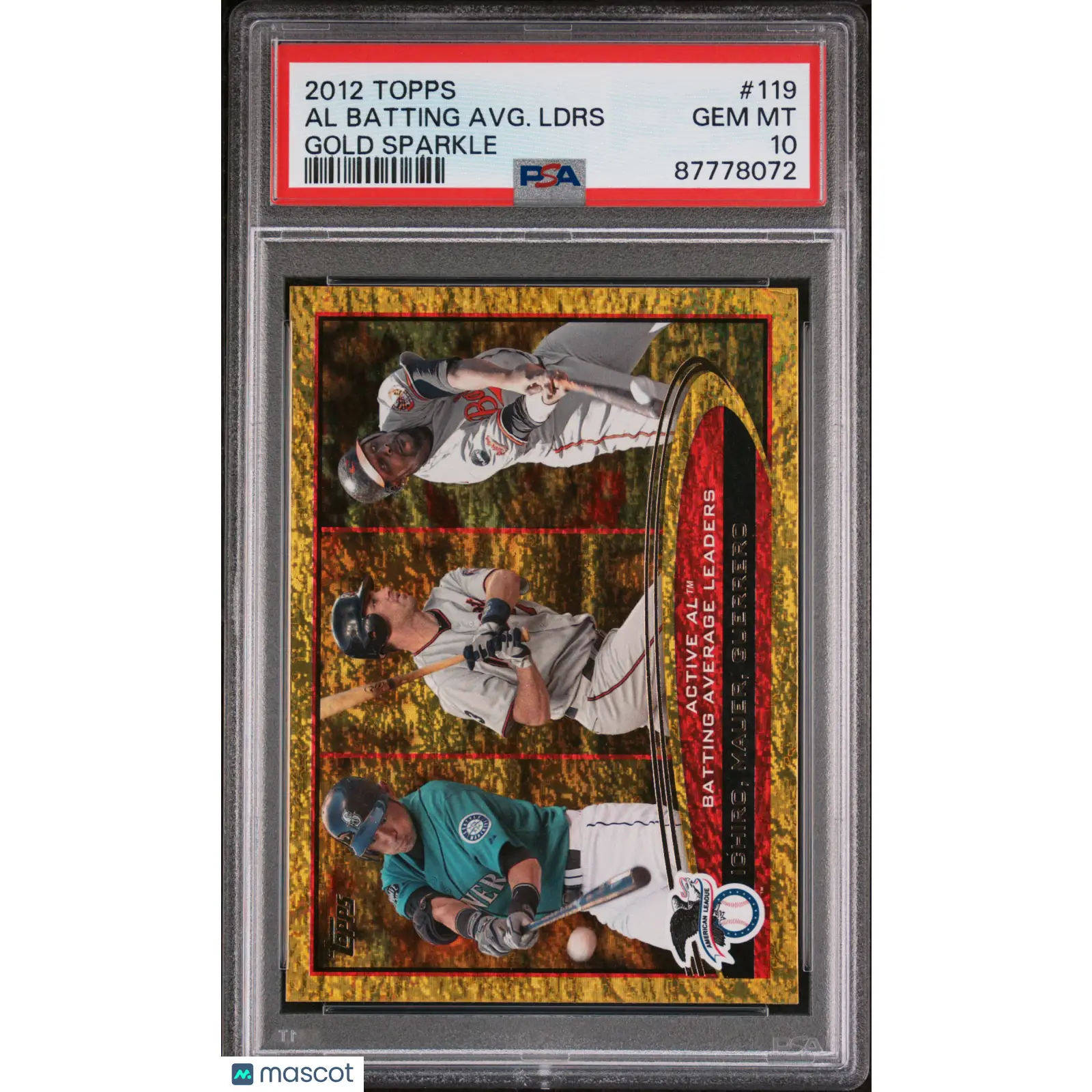 Al Batting Avg. Ldrs PSA 2012 Topps GOLD SPARKLE #119 10 87778072 POP 5