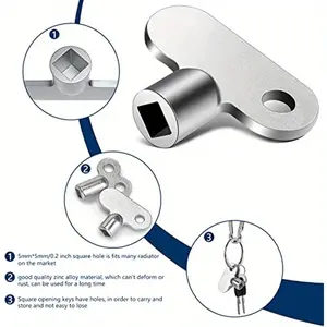 2pcs Universal Radiator Keys: Unlock Your Heating System & Faucet with Ease!