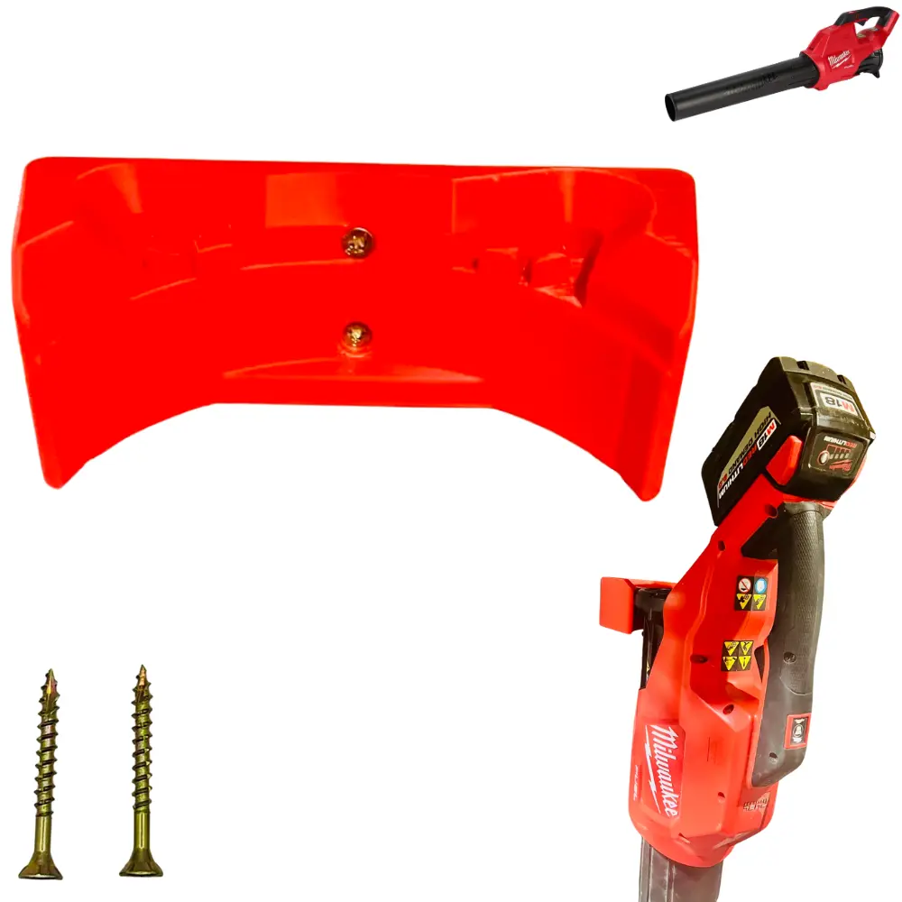 Milwaukee M18 Fuel Leaf Blower Wall Mount - Compatible with 2724-20 & 2724-21 - Leaf Blower Wall Mount Holder Bracket for Garage Storage - Easy Installation with Screws Included