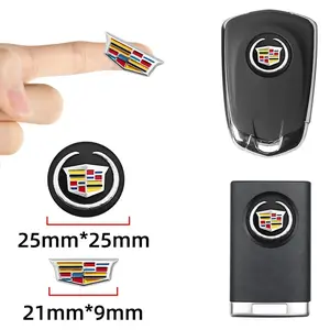 Car Remote Key Emblem Sticker Alloy Keys Decoration Decal Car Stickers for Cadillac XT4 XT6 CTS DTS STS XTS ATS BLS SLS CT5 Escalade Deville