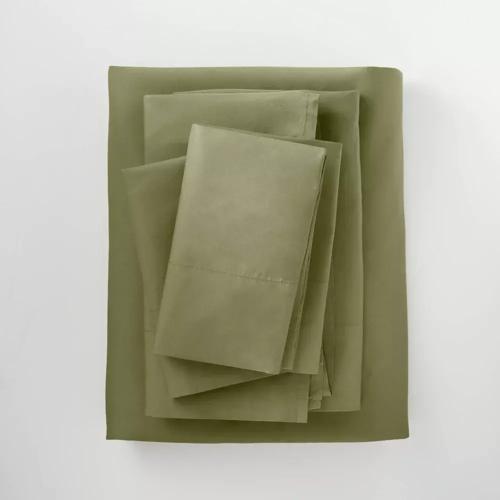 Casaluna Washed Supima Percale Sheet Set 250 Thread Count 100% Cotton