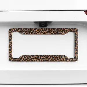 Leopard Print License Plate Frame, Animal Print Design for Car, USA Standard Fit, Universal Fit, Stylish Gift for Leopard Print Fans