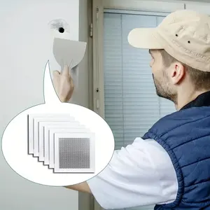6PCS 4Inch Drywall Repair Kit Wall Hole Drywall Tools Aluminum Mesh Drywall Patch Kit Erase A Hole Drywall Repair with Scraper and Sandpapers & Dealsforyoudays