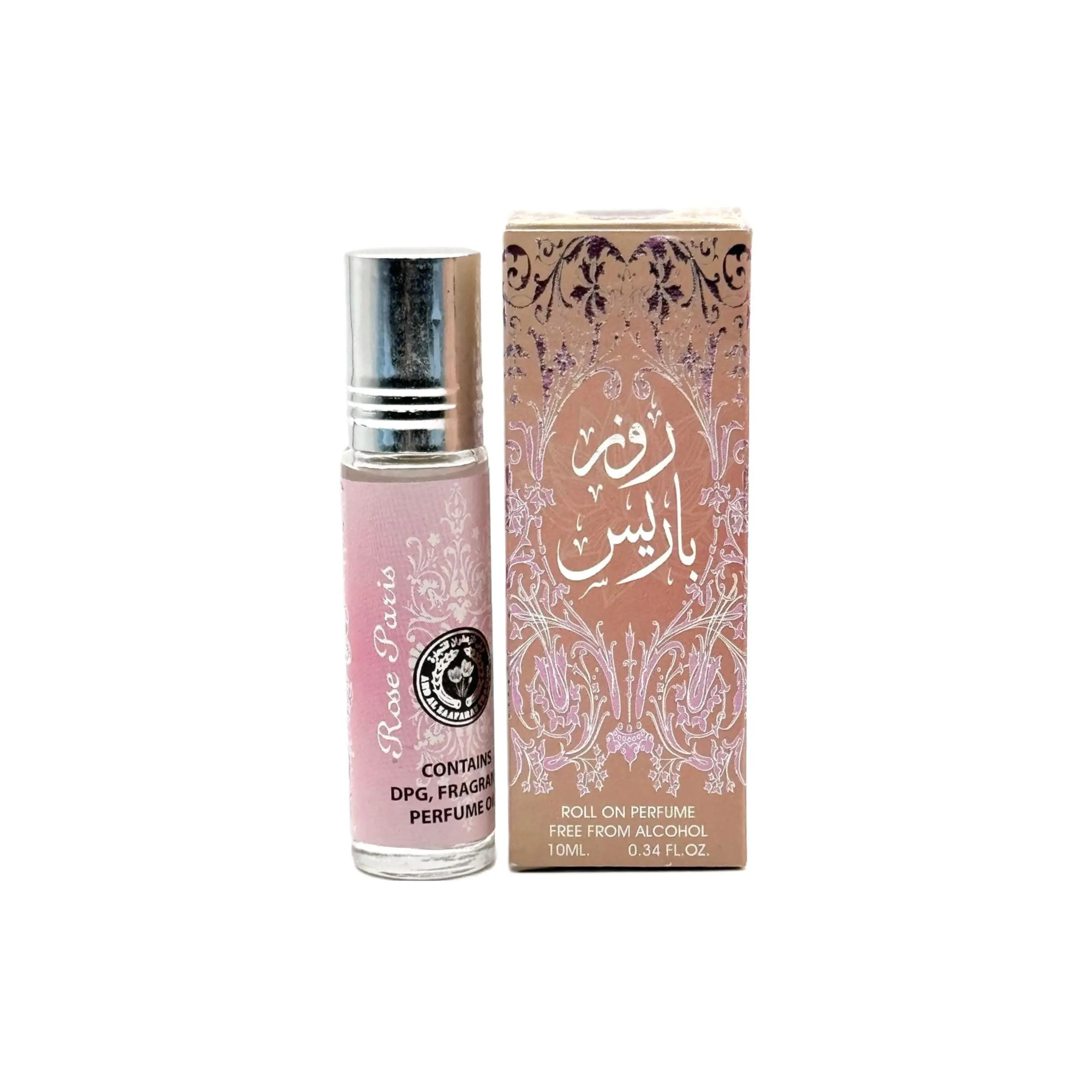 Ard Al Zaafaran Rose Paris Perfume, Long-Lasting Roll-On with Rose & Musk, Elegant Women Perfumes for Adults, 10ml / 0.34 fl oz, Long Lasting Women Perfumes