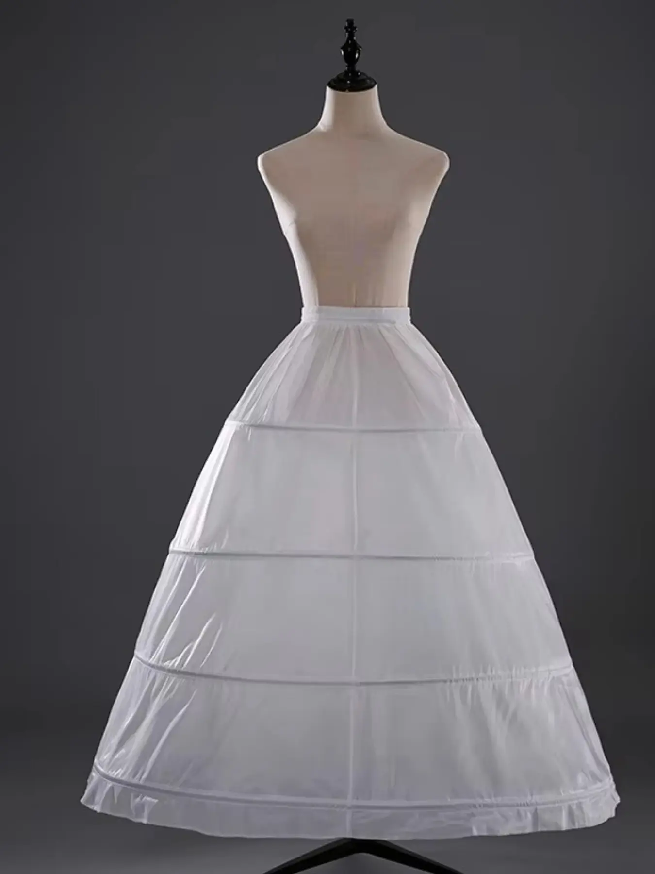 Adjustable Waist High Waist Petticoat for Long Dresses, 4-Hoops Crinoline Slip Underskirt, Party Costume, Role Play Dress-Up, All Seasons
