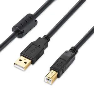 USB 2.0 Printer Cable 30 FT USB Type A Male to B Male Printer Scanner Cord for HP, Canon, Lexmark, Epson, Dell USB a to b Cable and More (Black 30ft)…