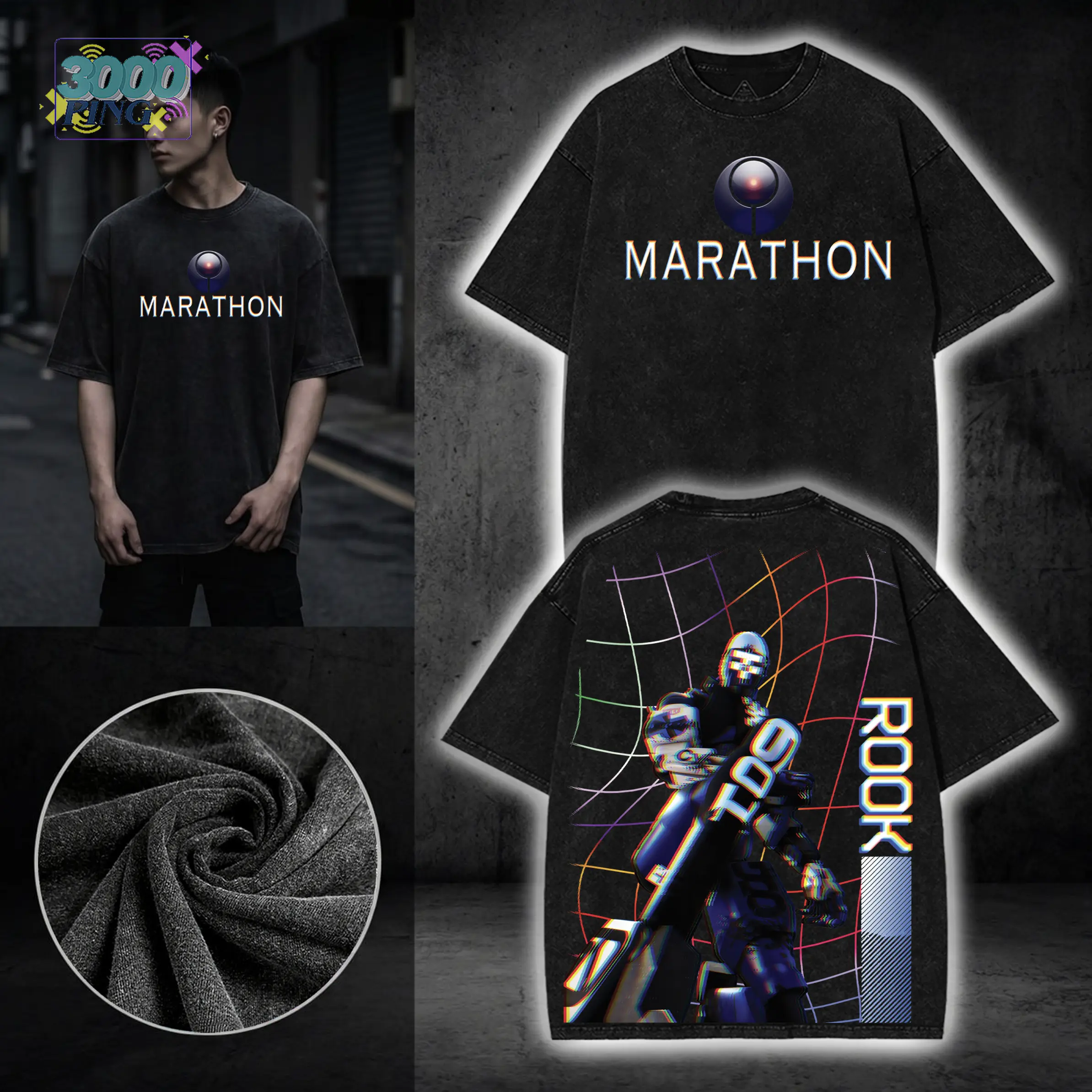 Rook Marathon Runner Game Graphic Tee, Vintage T-shirt Hoodie Sweatshirt Tank Top, Bungie FPS Game Merch, Unisex Cotton Top Streetwear Menswear Heavyweight Operator