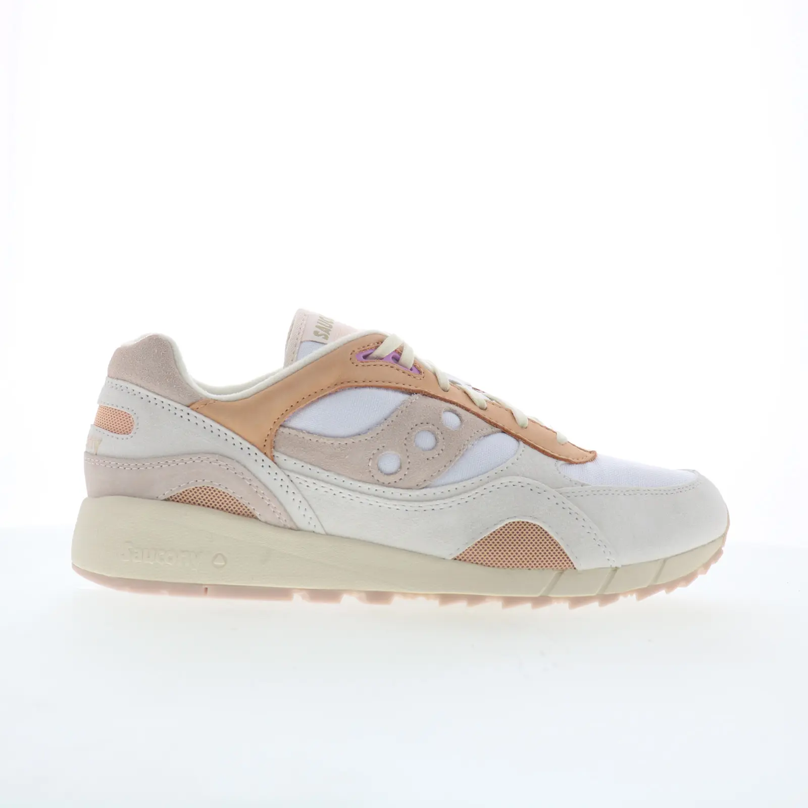 Saucony Shadow 6000 S70904-1 Mens White Suede Lifestyle Sneakers Shoes
