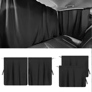 Universal Car Privacy Curtains Set of 4, Travel Camping Sleep Blackout Shades, Easy Installation Maximum Privacy, Ideal for Vehicles
