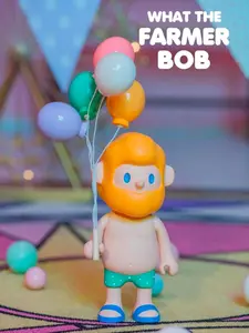 [FINDING UNICORN] 【Live Unboxing】200% FARMER BOB WHAT THE FARMER BOB Collection Figurine Toys for Modern Home Decor, Collectible Art Toy Cute Figures Desktop Ornament Collectible Toys Birthday Gifts
