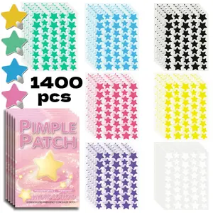 1400 Pieces Star-Shaped Acne Patches, Face Water Gel Absorption Cover, Tea Tree Acne Patch, Cute Star-Shaped Acne Stickers