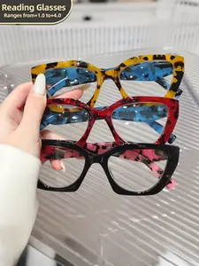 Reading Glasses for Women Men - Blue Light Blocking Magnifying Readers,Square Anti-Glare Computer Eyeglasses, Square Frame Eyeglasses