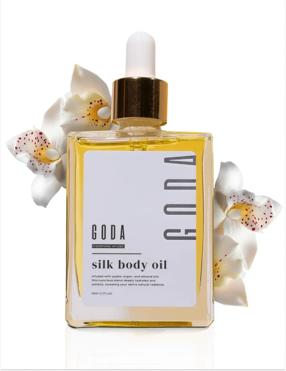 GODA Pheromone-Infused Silk Body Oil - Vanilla Orchid Glow & Hydration 50ml