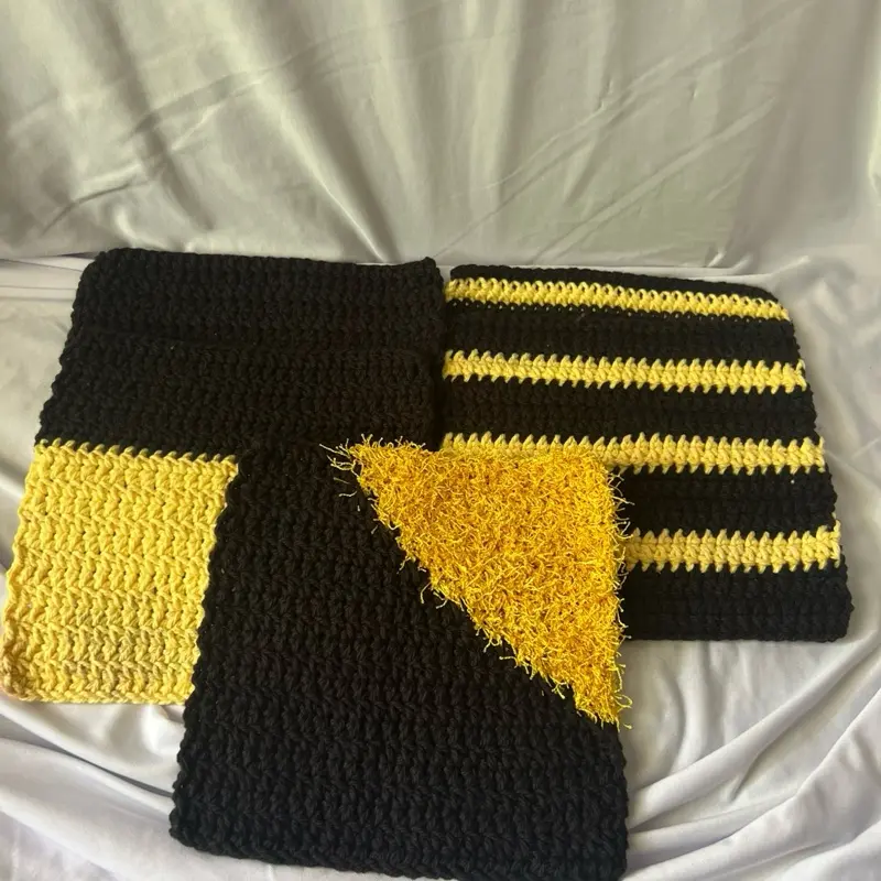 Handmade Crochet Dish Rags (Steelers)